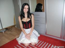 Nice ex girl chantal in white dress  14/51