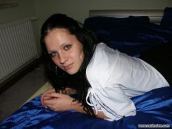 Nice ex girl chantal on blue bed  10/51