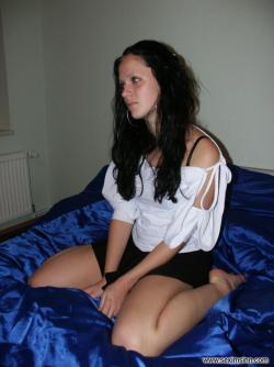 Nice ex girl chantal on blue bed  12/51