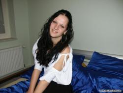 Nice ex girl chantal on blue bed  15/51