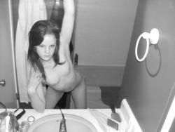 Bw bathroom naked selfshot session  15/30
