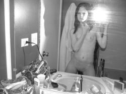 Bw bathroom naked selfshot session  23/30