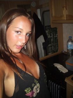 Very sexy trailer park trashy brunette girl  9/12