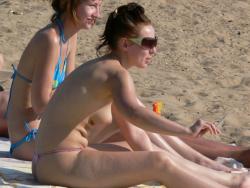 Spying on topless russian beach hottie 1/30