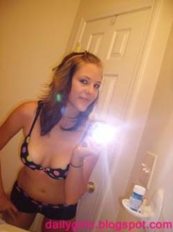 Selfshot pics - cute teen showing tits in bathroom 19/28