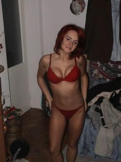 Redhead amateur in heat with two cock 22/49