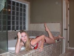 Girlfriend in underwear in bathroom 3/14