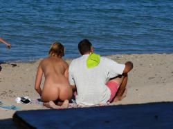 Nudist couple on the beach  1/15
