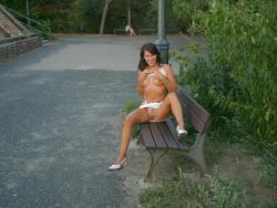 Public nude - another girl upskirt without pants 1/25