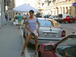 Public nude - another girl upskirt without pants 13/25