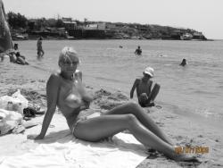 Blond polish girl on beach holiday 6/10