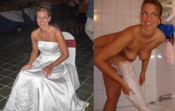 Dressed - undressed wedding photos 16/19