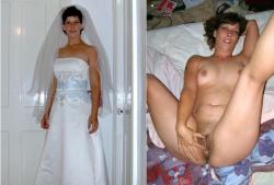 Dressed - undressed wedding photos 18/19