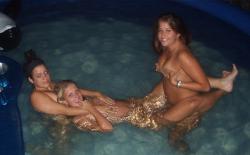 3 amateurs - naked pool party - skinny dipping 8/10