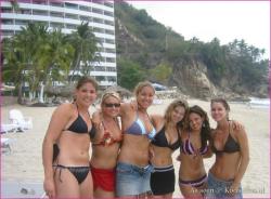 9 girls group shot topless - stolen nude vacation  12/14