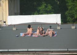 Spycam - nude girls on the roof 17/26
