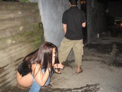 Funny amateurs girl peeing - pissing in public 05 34/48