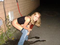 Funny amateurs girl peeing - pissing in public 05 44/48