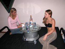 Two girls playing strip poker  8/53
