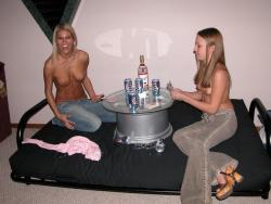 Two girls playing strip poker  16/53