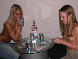 Two girls playing strip poker  15/53