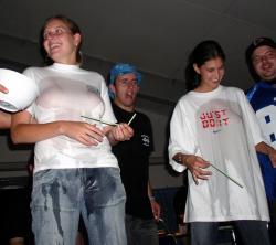 College girls and students wet tee shirt party 1/36