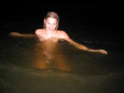 Night swiming at the pool on holiday  22/24