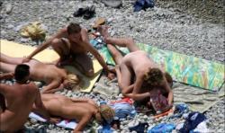 Orgy at a public nude beach 10/10