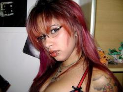 Redhead and  tattoo emo girl  56/56