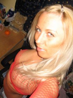 Sexy blonde dresses up like a whore  42/70