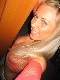 Sexy blonde dresses up like a whore  50/70