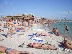 Russian and ukrainian girls on beach kazantip 56/116