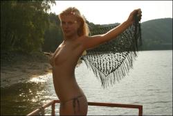 Hot young blonde naked at a lake  41/68