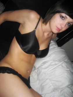 Hot and sexy brunette in underwear 1/30