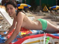 Topless teen girl at ibiza beach 9/11