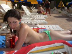 Topless teen girl at ibiza beach 10/11