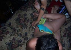 Tattooed girls get naked at a party  5/37