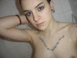 Goth hottie stripping and spreading 21/34