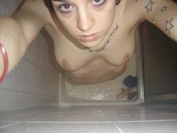 Goth hottie stripping and spreading 20/34
