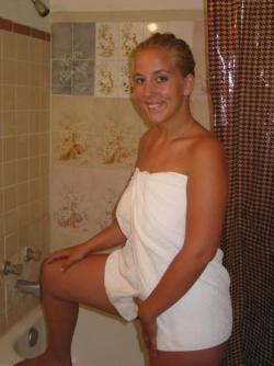 Chubby blonde teen showers for my pleasure  33/33
