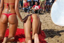 Red bikini shooting on the beach 14/20