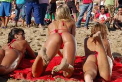 Red bikini shooting on the beach 19/20