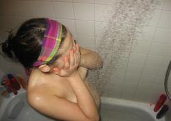Sexy girl  shaving in the shower  19/33