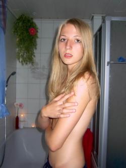 Russian blonde with small tits 58/59