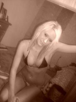Slim blond girl in underwear 5/58
