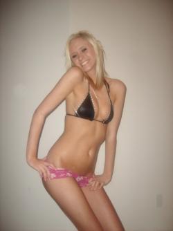 Slim blond girl in underwear 9/58