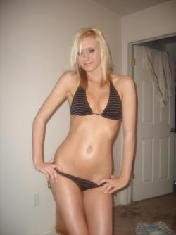 Slim blond girl in underwear 25/58