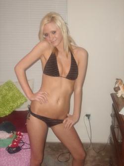 Slim blond girl in underwear 29/58