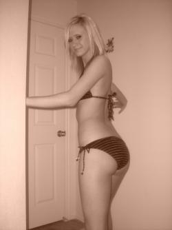 Slim blond girl in underwear 34/58