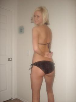 Slim blond girl in underwear 38/58